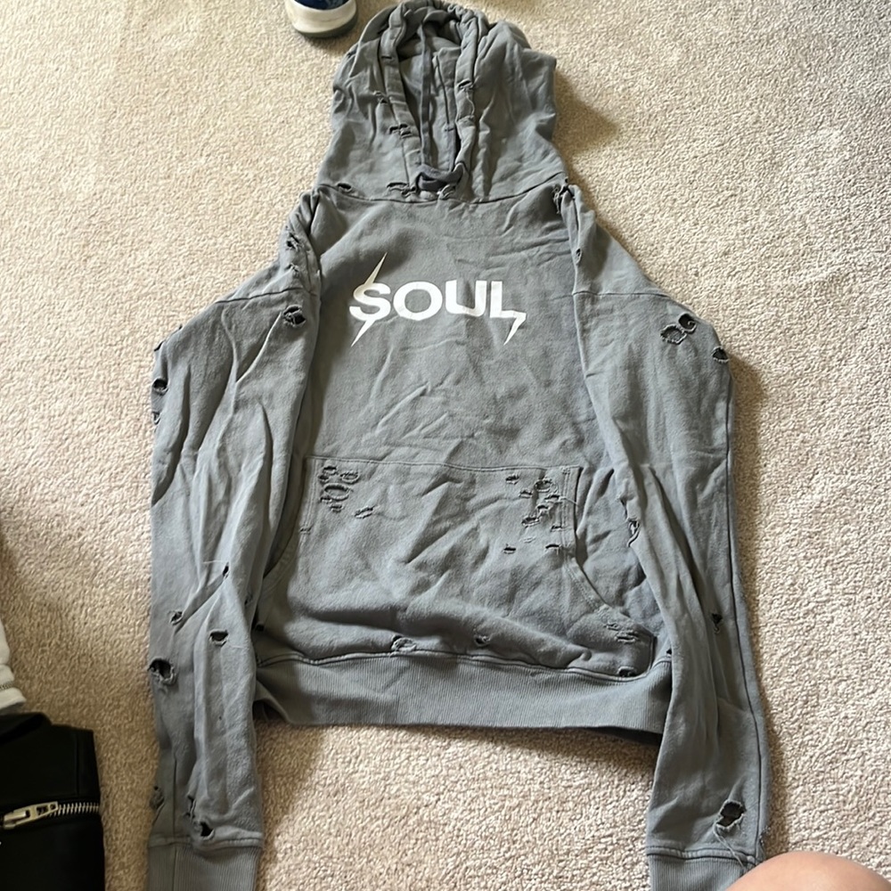 SOUL CYCLE distressed hoodie